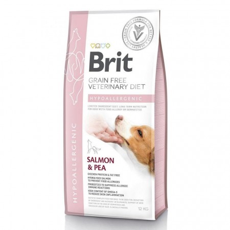 Brit GF Veterinary Diet Hypoallergenic корм для собак при пищевой аллергии 12 кг (лосось)